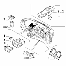 70502-020 DASHBOARD INSTRUMENT HOLDER DIALS