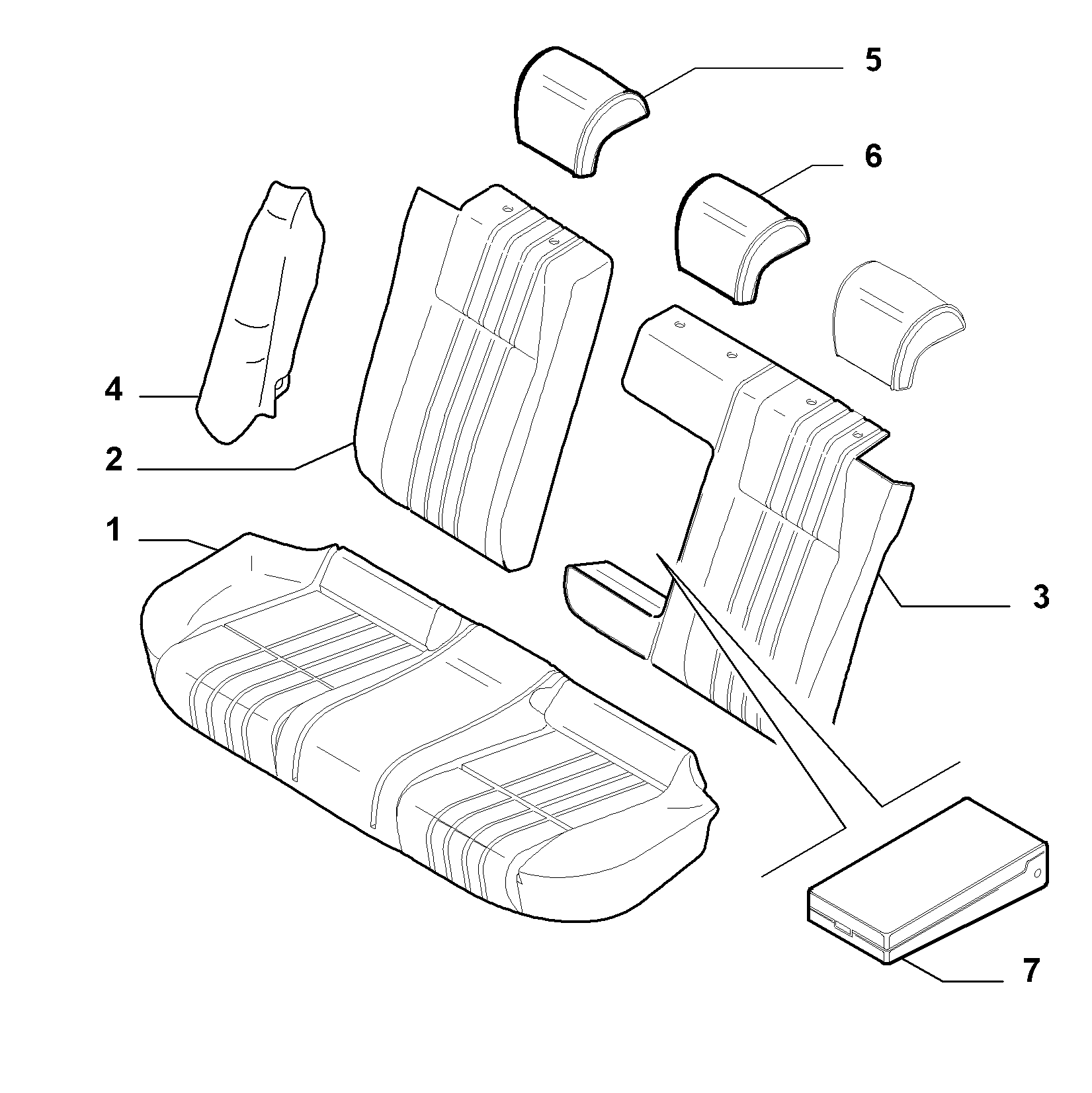 70615/05 REAR SEAT LINING