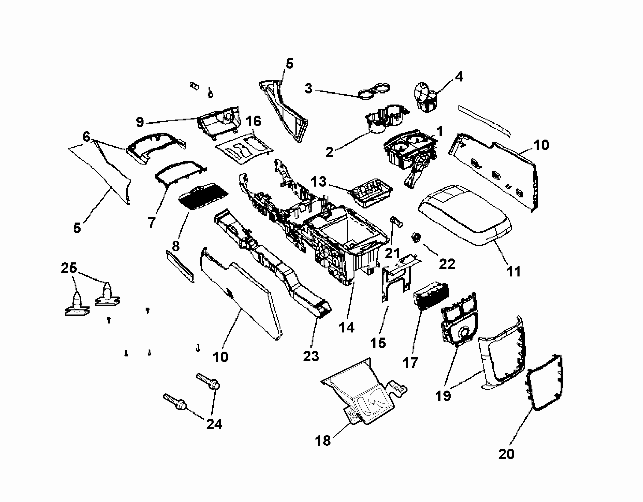 70504-010 SHAFT TUNNEL CONSOLE
