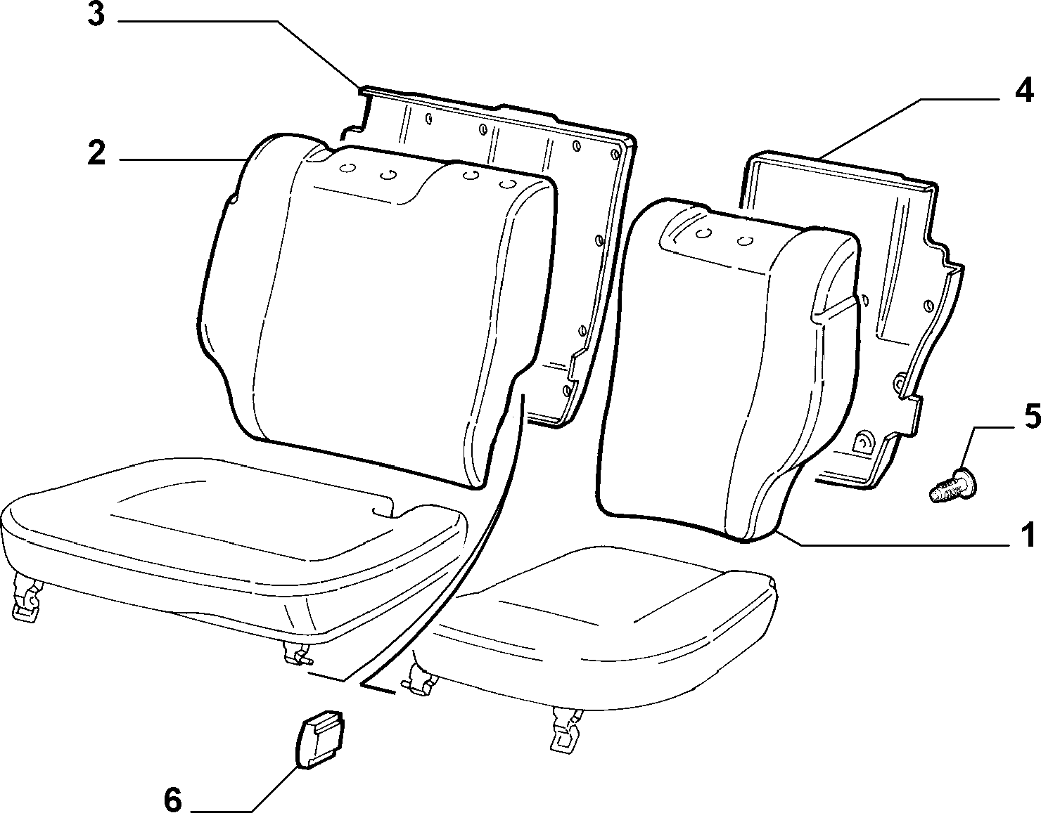 70613/00 REAR SEAT 