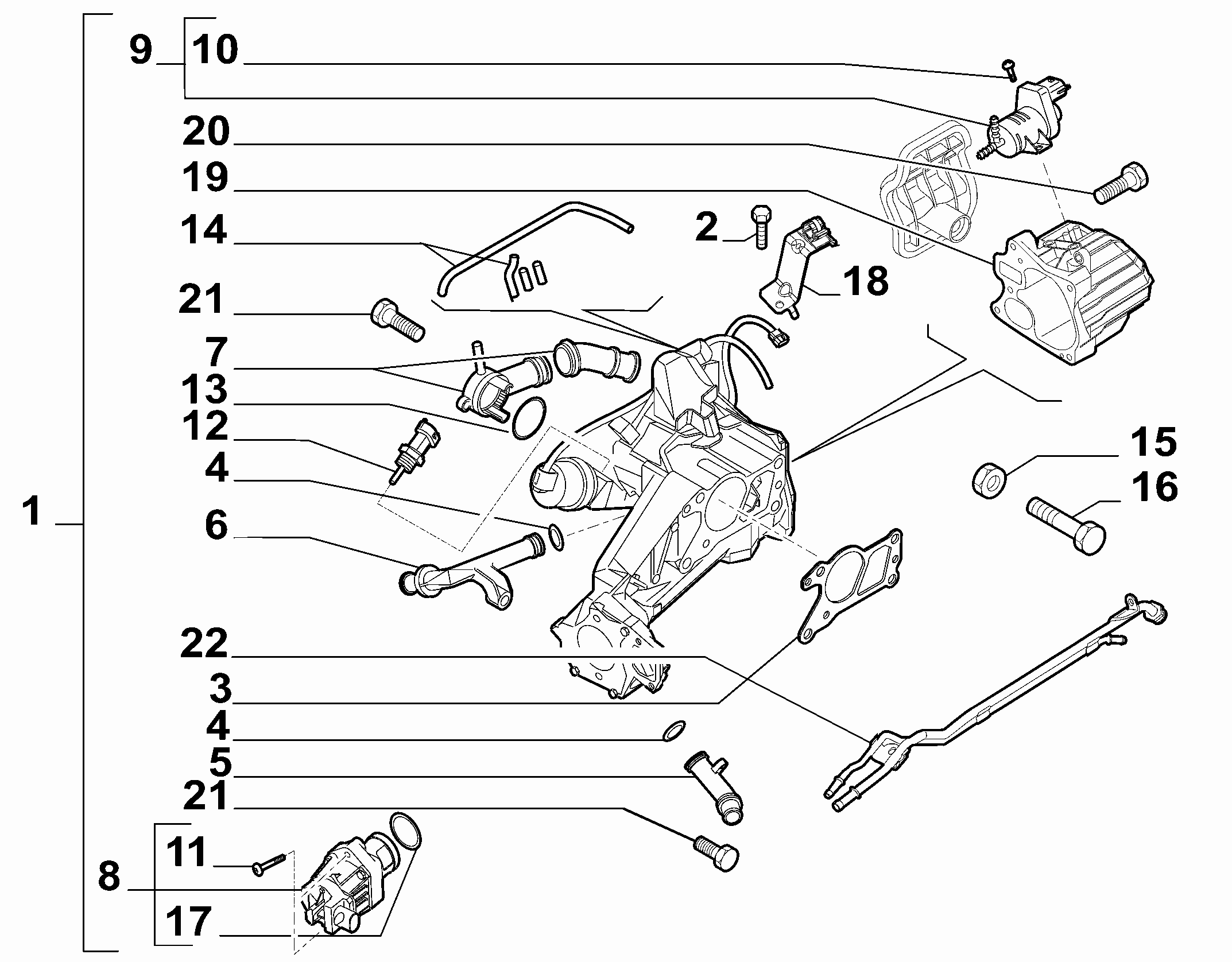10259-010 OIL COOLER AND EGR VALVE