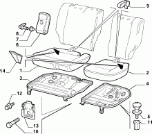 70613/00 REAR SEAT 
