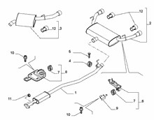 10258-030 REAR AND CENTRAL PIPES