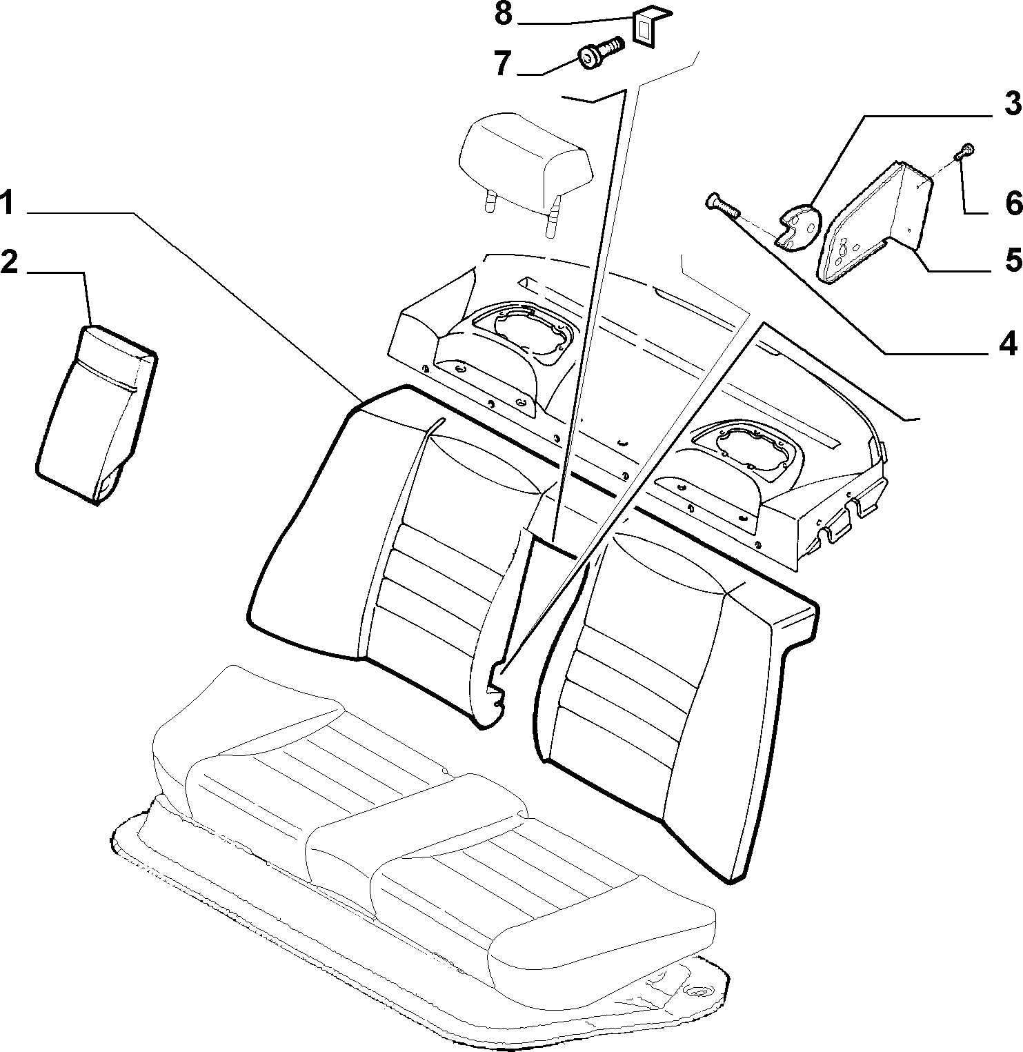 70613/00 REAR SEAT