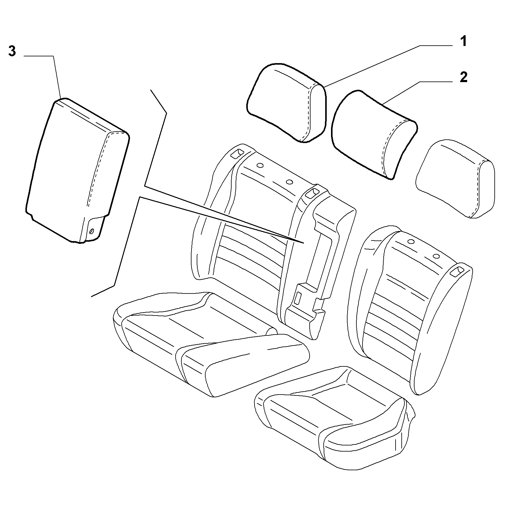 70615/08 REAR SEAT LINING