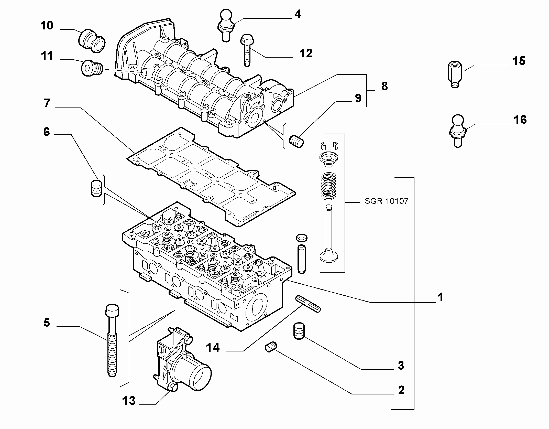 10101-020 CYLINDER HEAD AND GASKETS