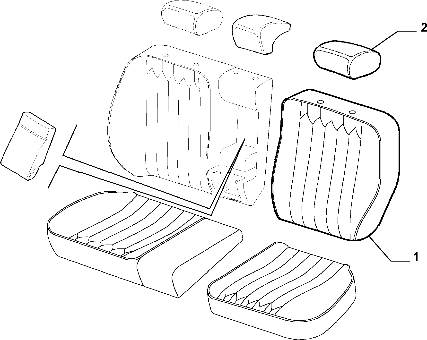 70615/02 REAR SEAT LINING