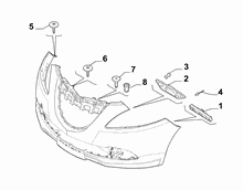 70726-020 FRONT BUMPER CLAMPS