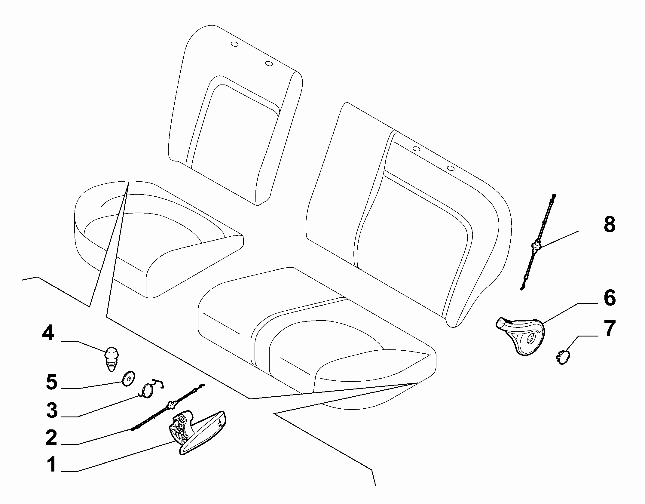 70613-030 REAR SEAT ADJUSTMENT DEVICE