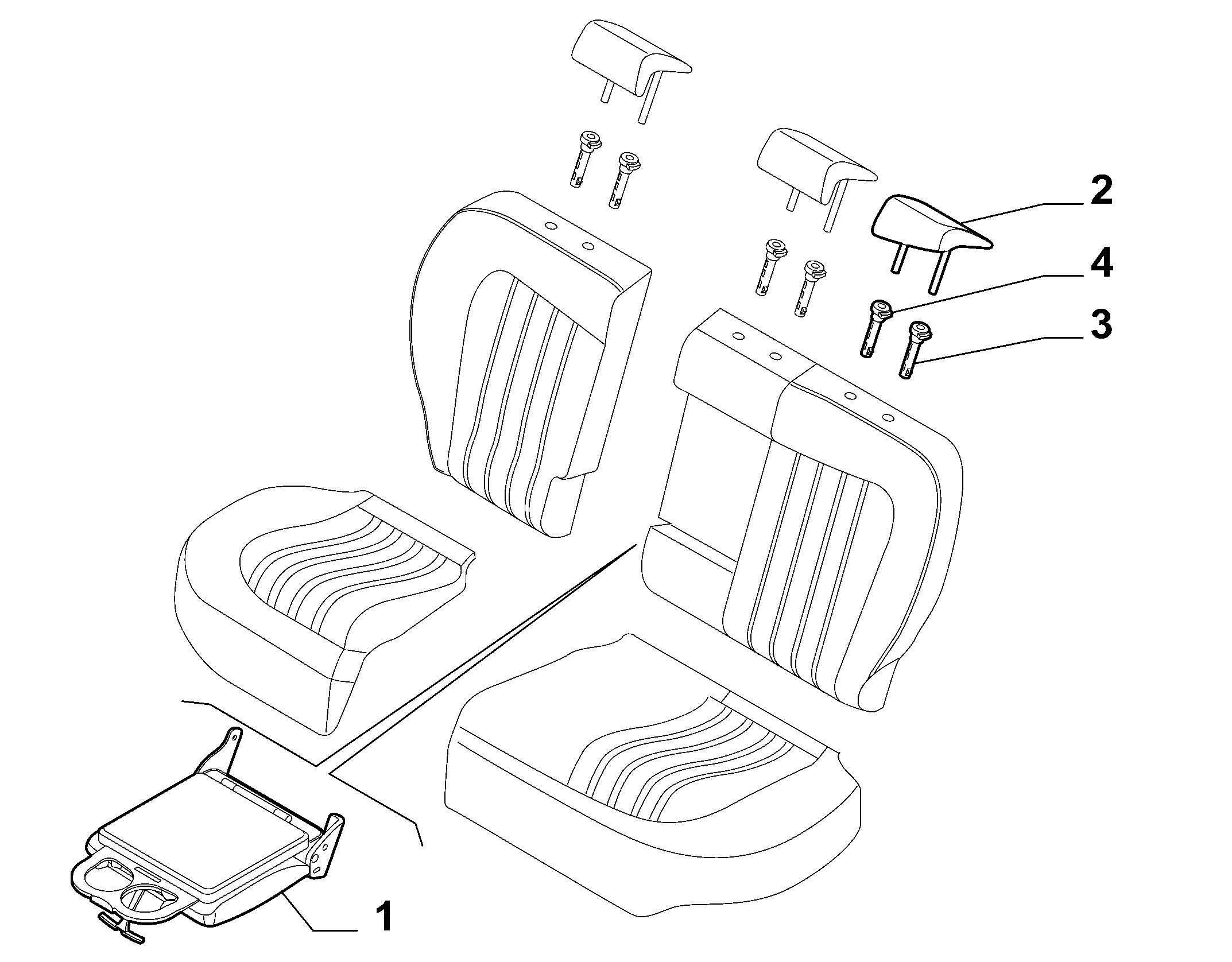 70615-020 REAR SEAT HEAD REST