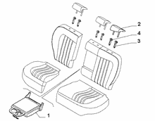 70615-020 REAR SEAT HEAD REST