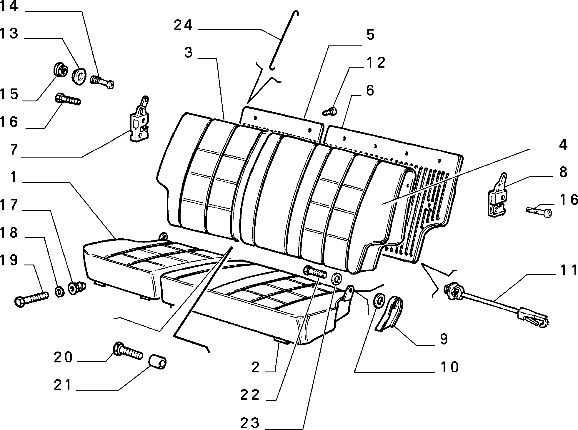 70613/01 REAR SEAT