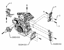 55301-010 ALTERNATOR AND MOUNTING