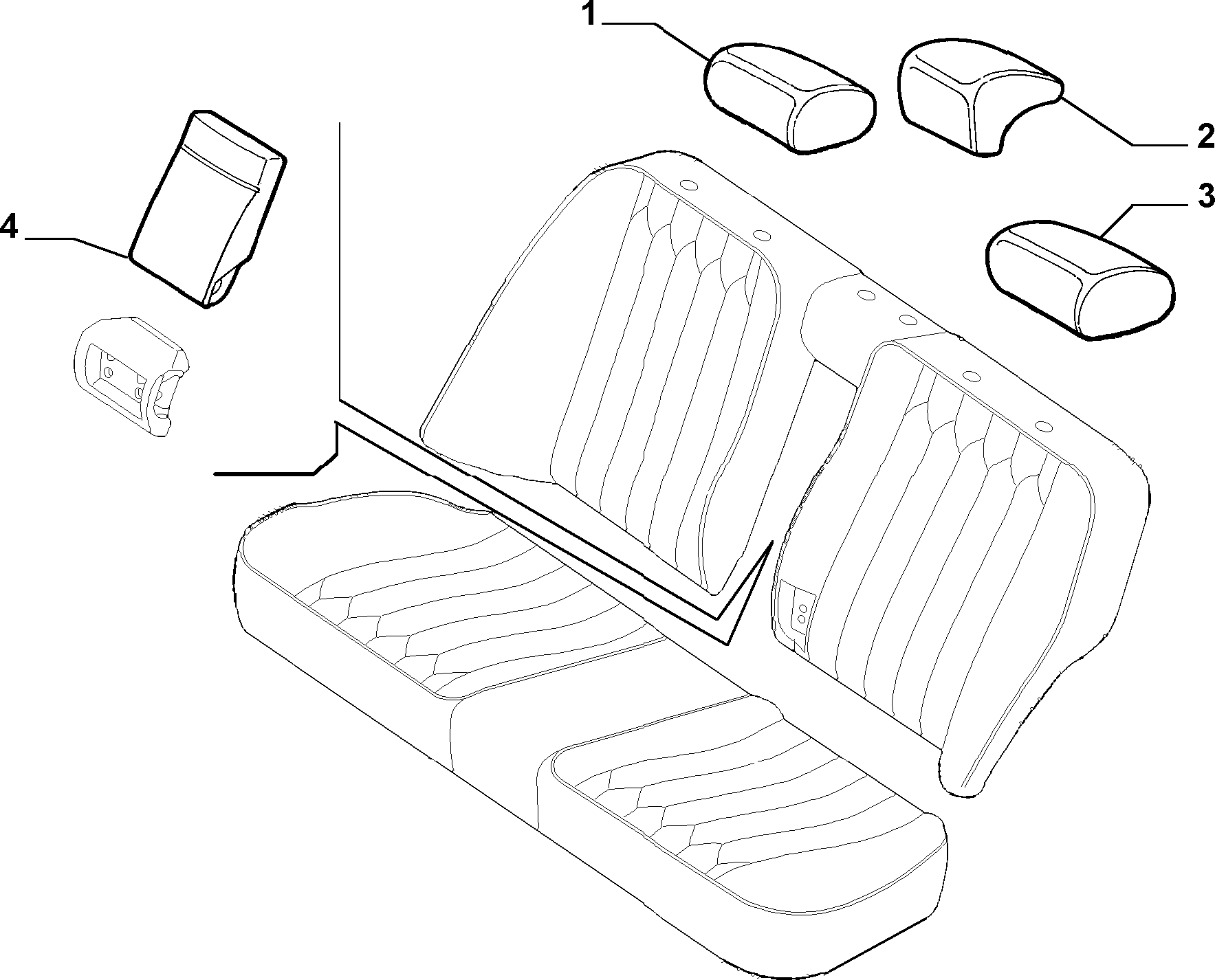 70615/00 REAR SEAT LINING 