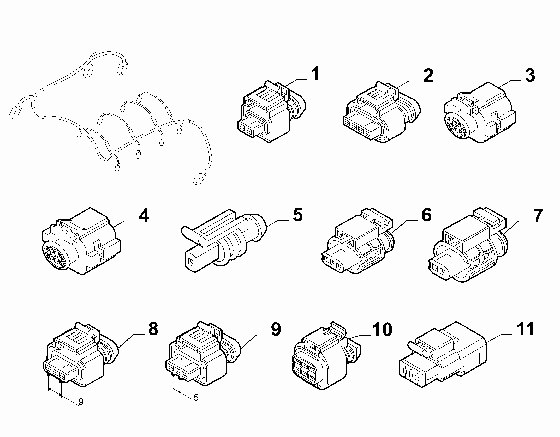 10226-060 ENGINE HARNESS CONNECTORS