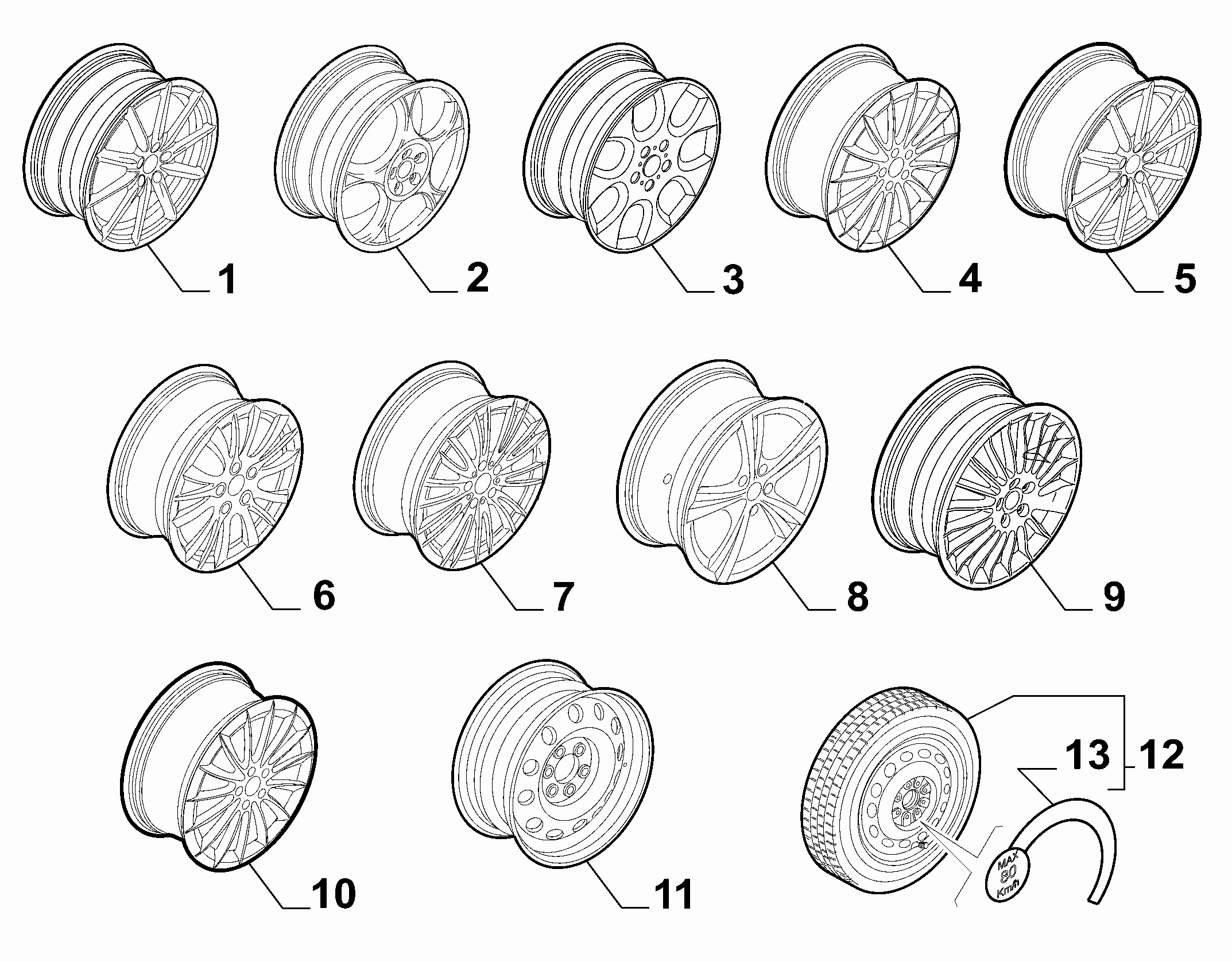 44316-030 SPARE WHEEL