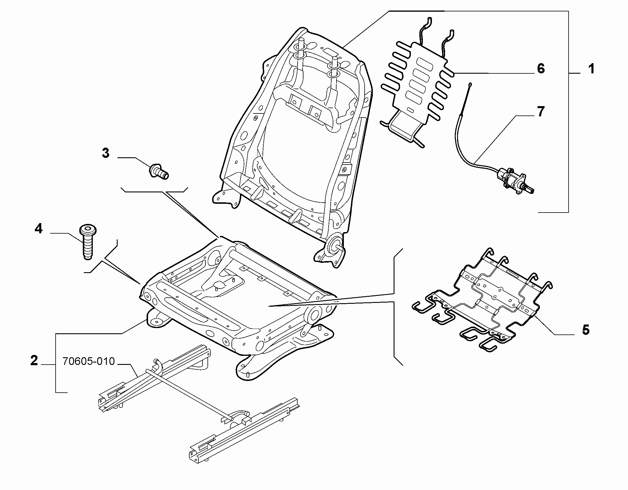 70601-020 FRONT SEAT FRAME