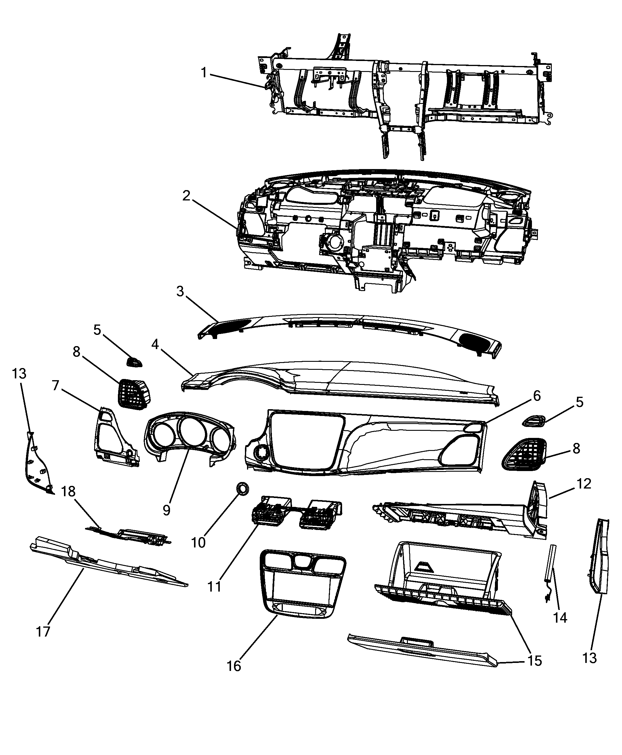 70502-010 DASHBOARD INSTRUMENT HOLDER