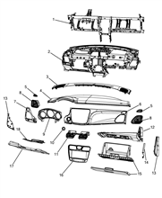 70502-010 DASHBOARD INSTRUMENT HOLDER