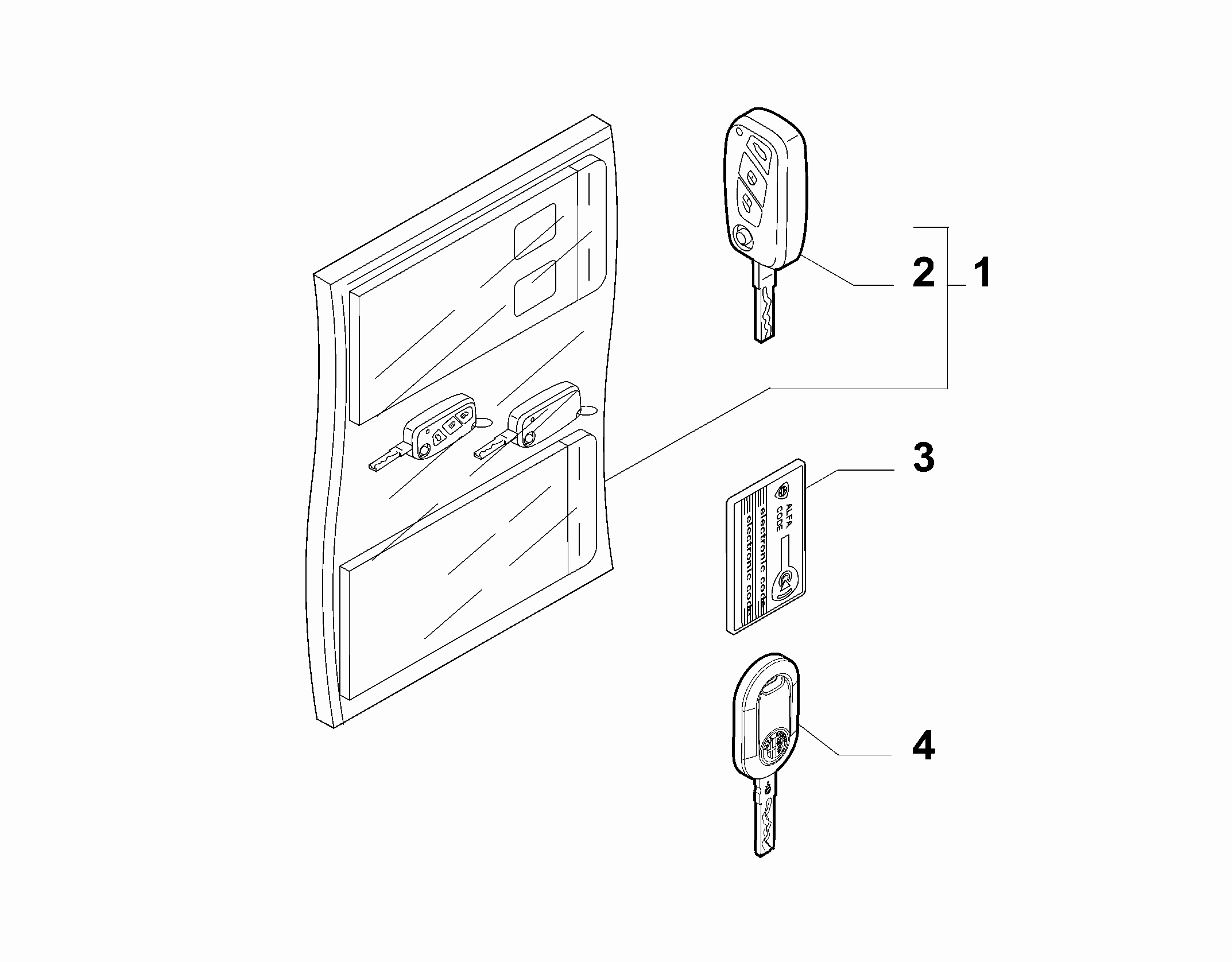 55202-020 KEY KIT AND OPENING SYSTEM