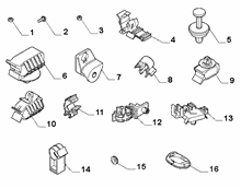 55527-030 PASSENGER COMPARTMENT AND REAR CABLE SET FASTENERS