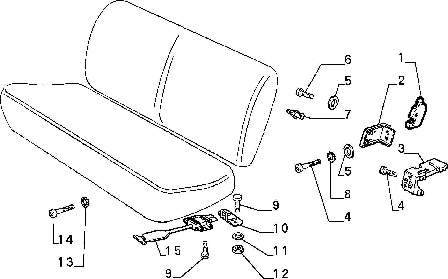 70613/00 REAR SEAT 