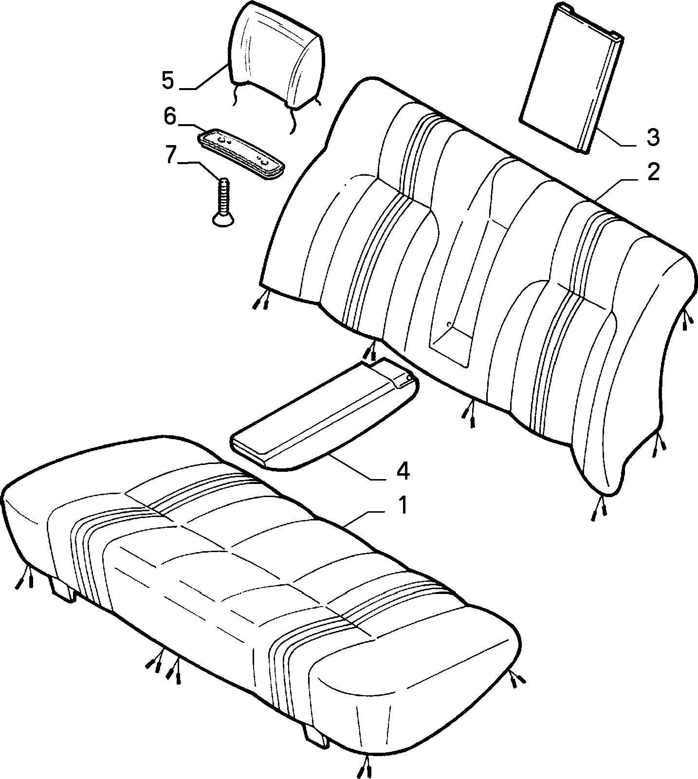 70615/00 REAR SEAT LINING