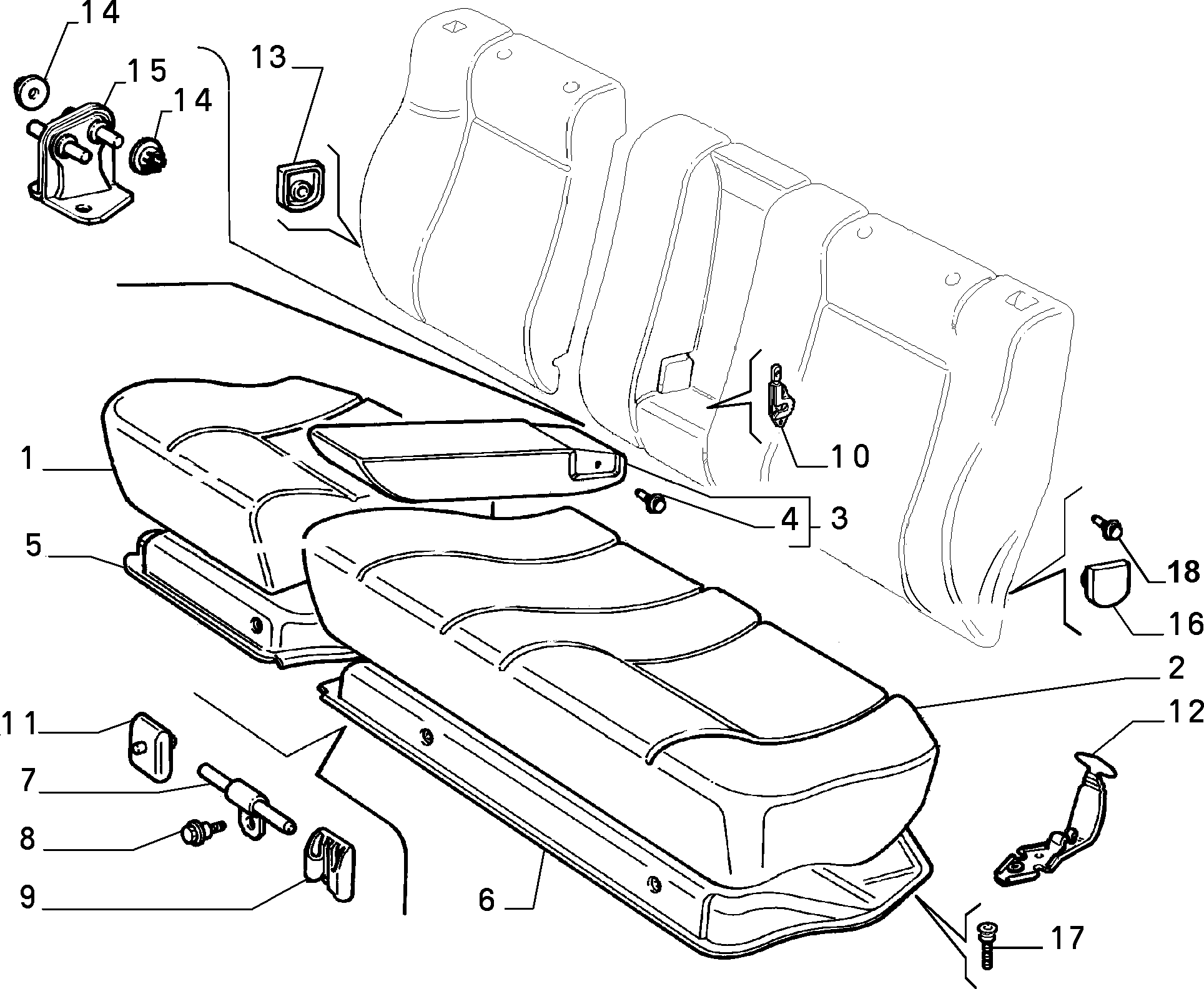 70613/01 REAR SEAT