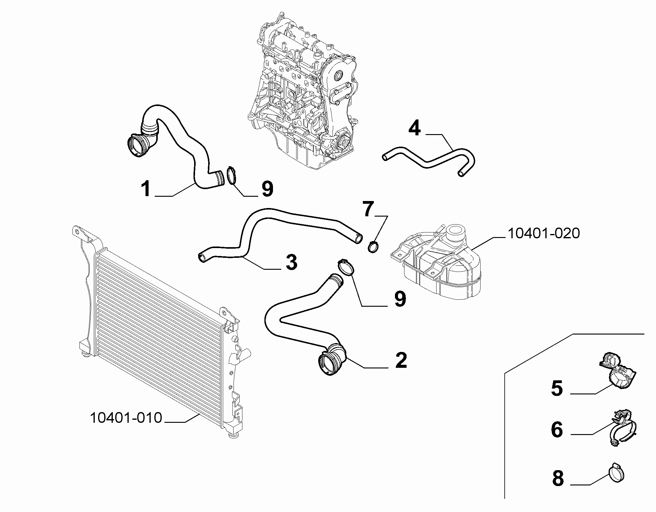 10401-030 RADIATOR PIPING