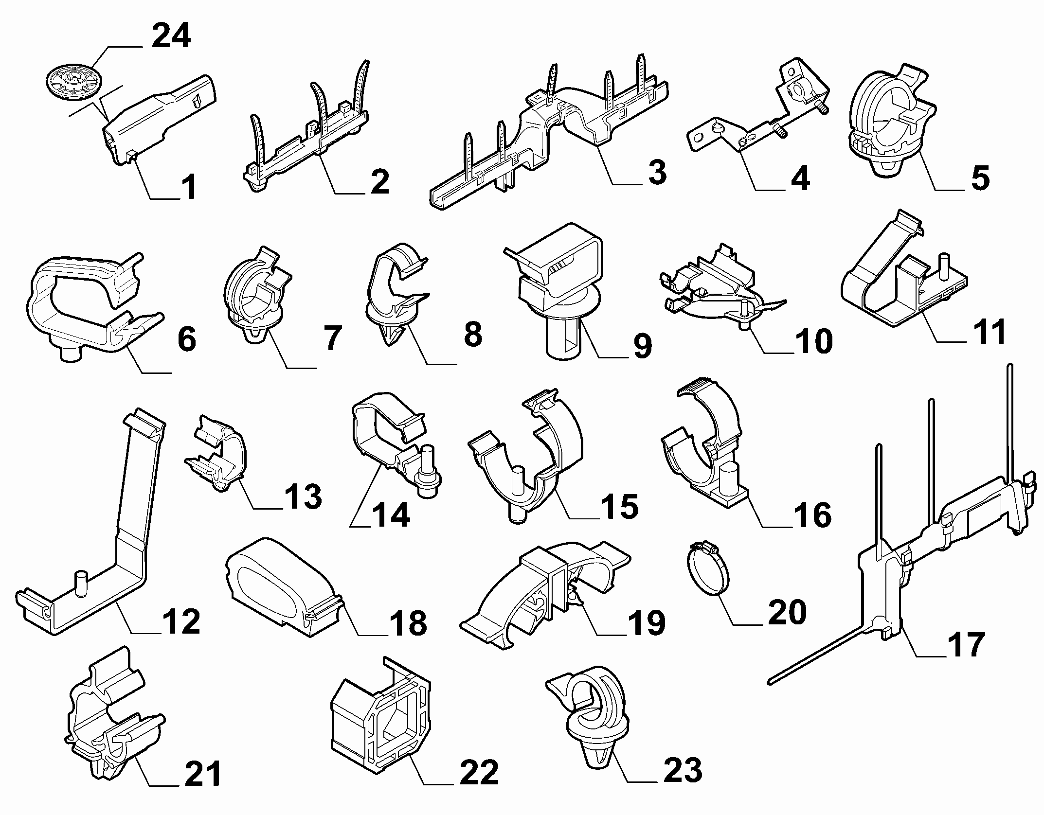 55527-030 PASSENGER COMPARTMENT AND REAR CABLE SET FASTENERS