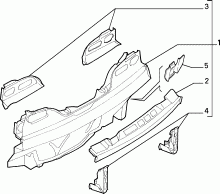 70020/00 КУЗОВ, ОБЛИЦОВКИ (ЗАДНЯЯ ЧАСТЬ) 
