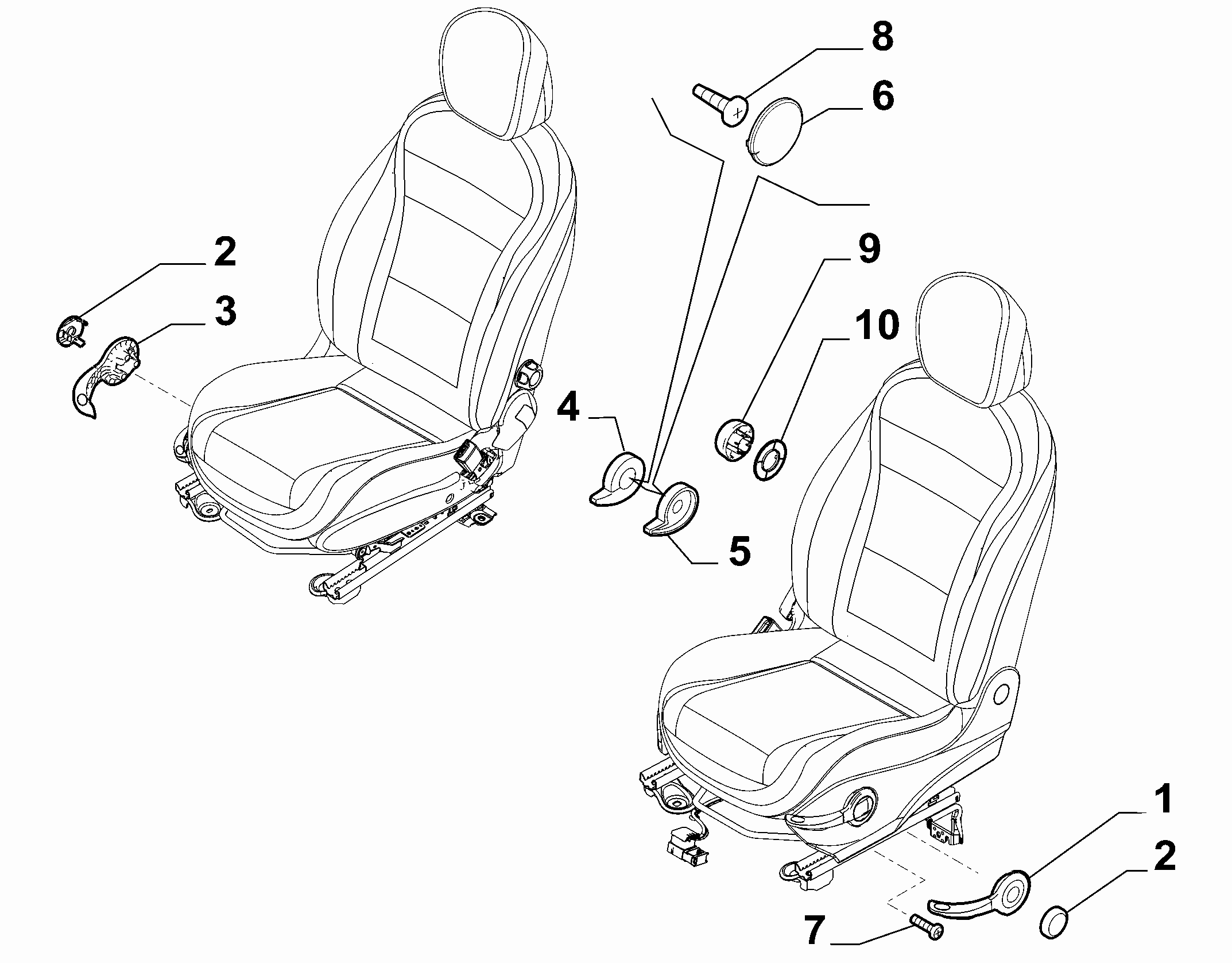 70601-030 FRONT SEAT ADJUSTMENT DEVICES