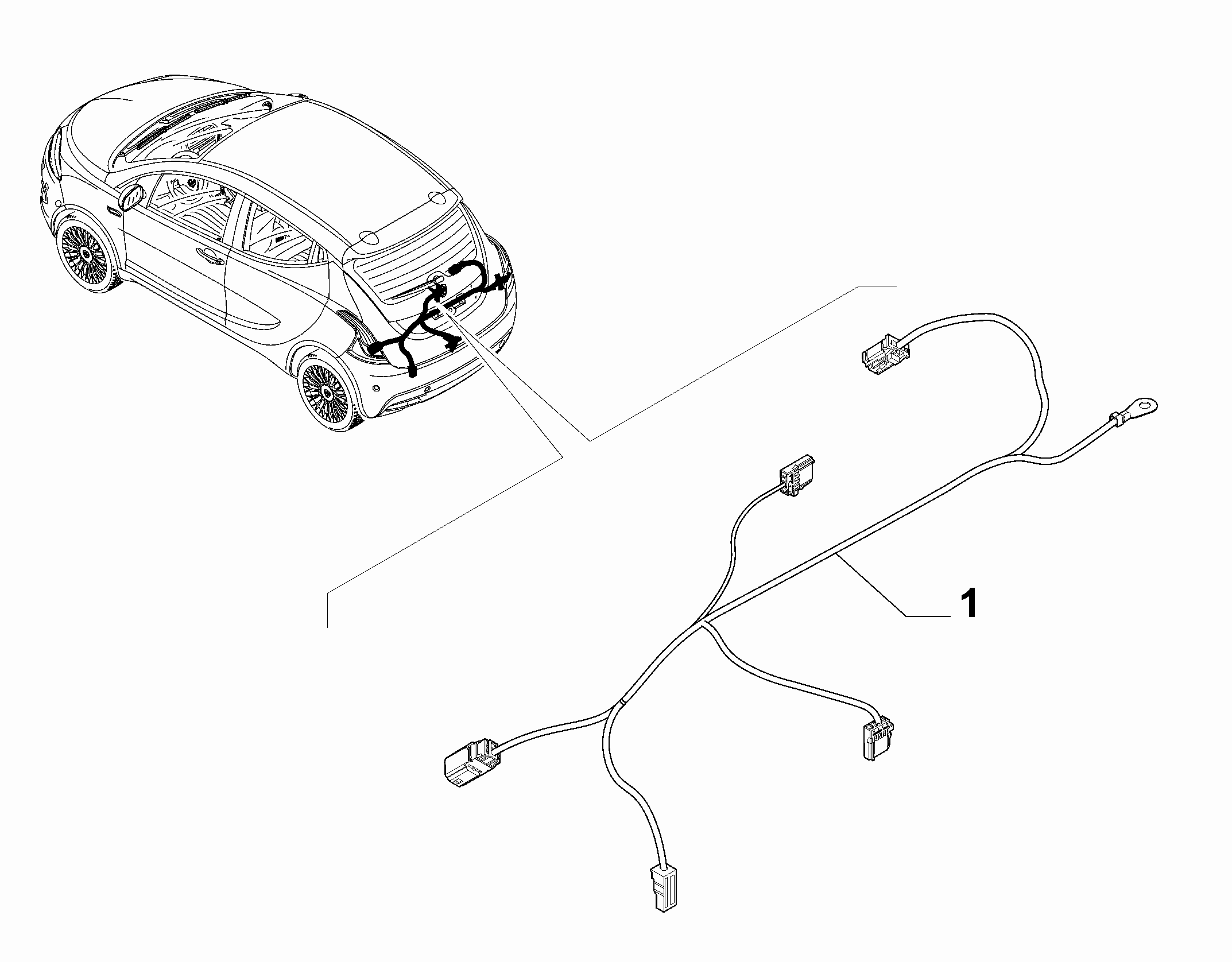 55526-025 TRUNK/REAR DOOR WIRING SET