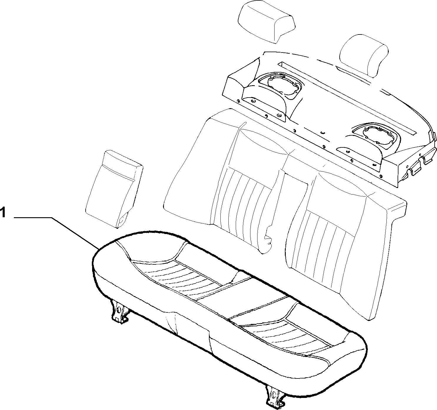 70615/00 REAR SEAT LINING