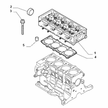 10101-020 CYLINDER HEAD AND GASKETS