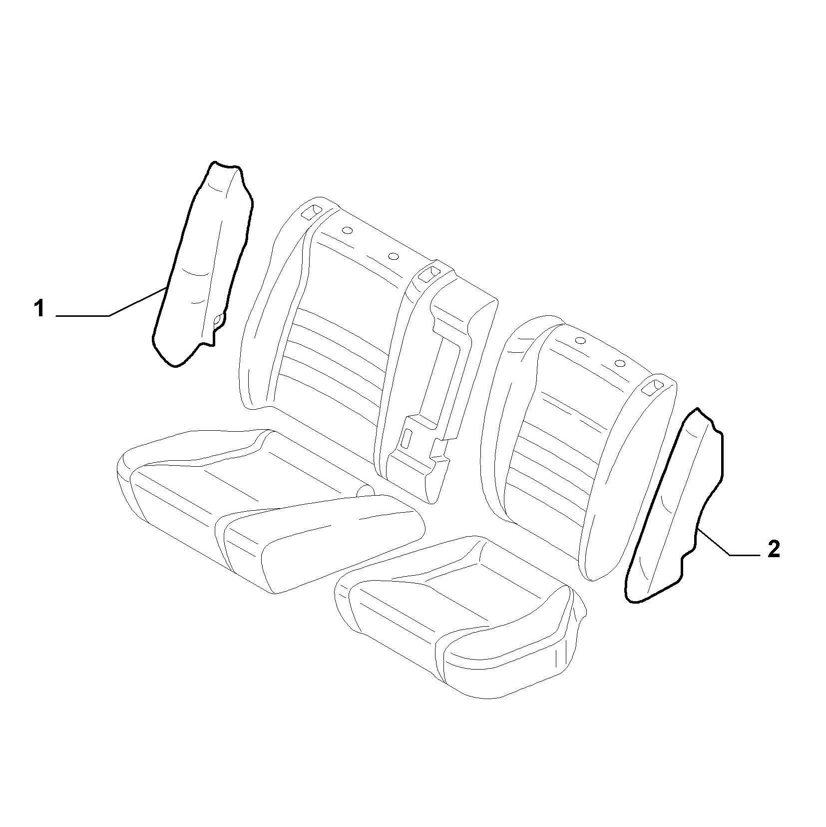 70615/07 REAR SEAT LINING