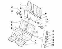 70613/00 REAR SEAT 