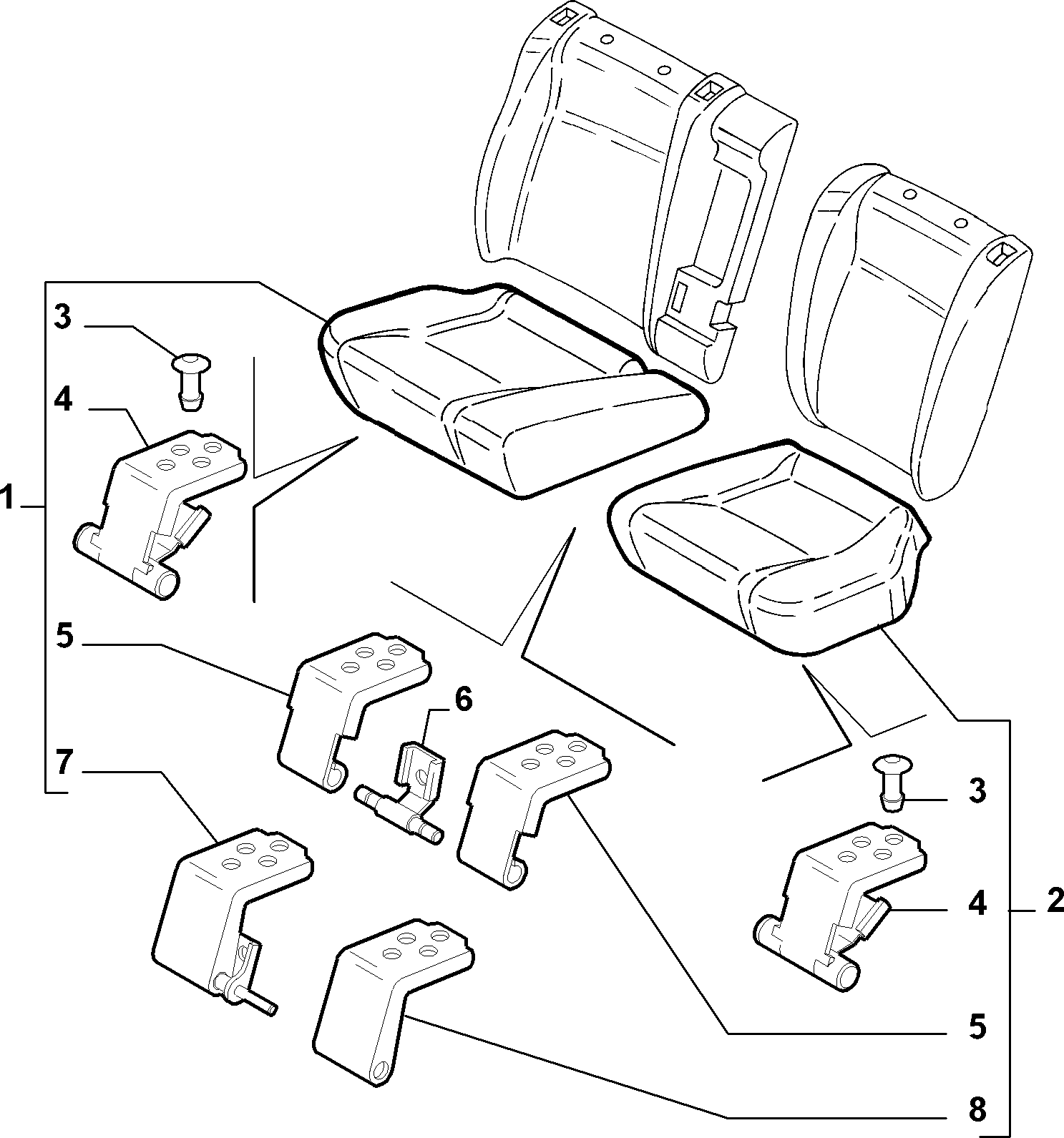 70613/01 REAR SEAT