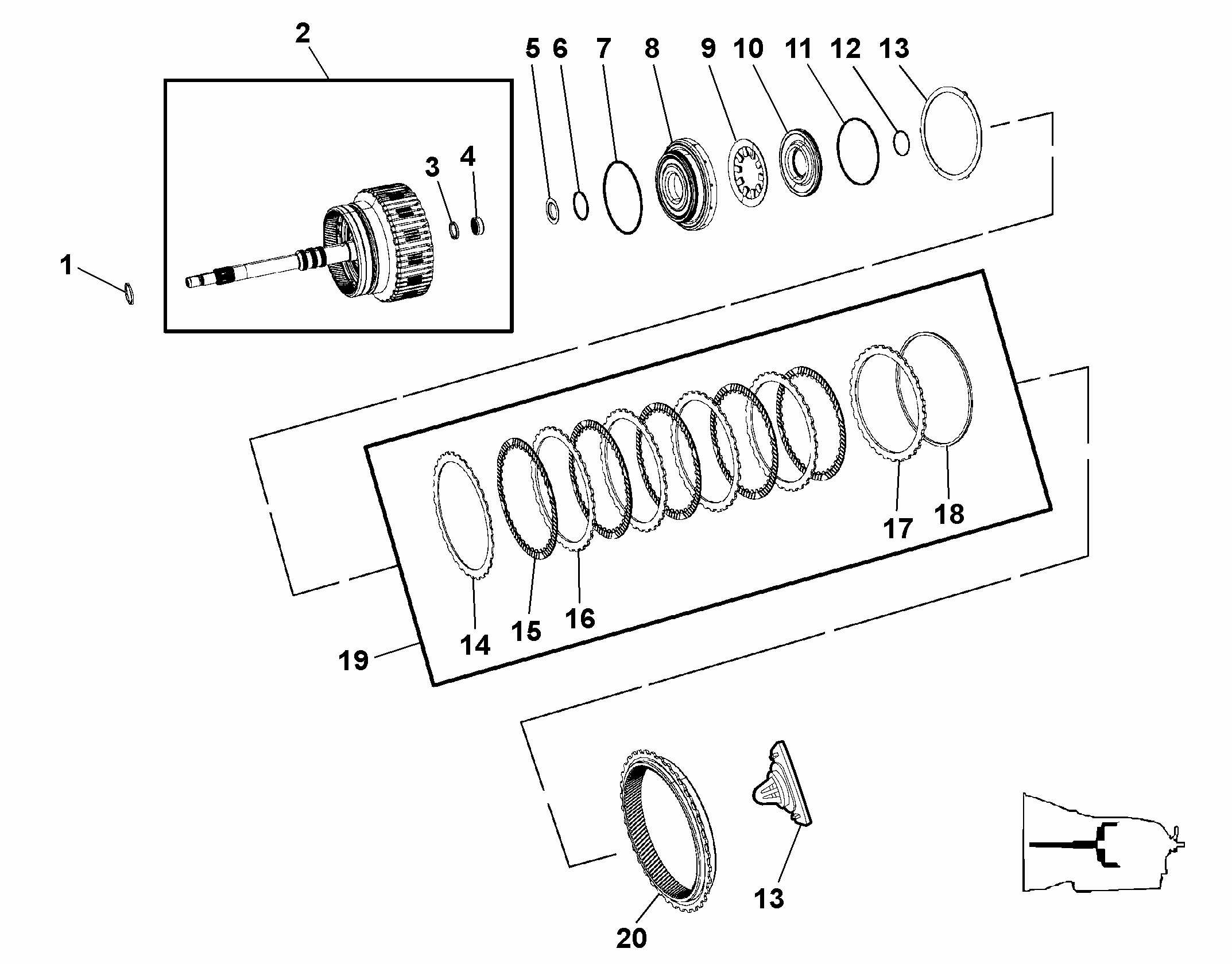 21201-080 AUTOMATIC TRANSMISSION INNER CLUTCH UNIT