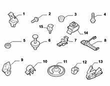 55527-030 PASSENGER COMPARTMENT AND REAR CABLE SET FASTENERS