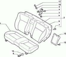 70613/00 REAR SEAT