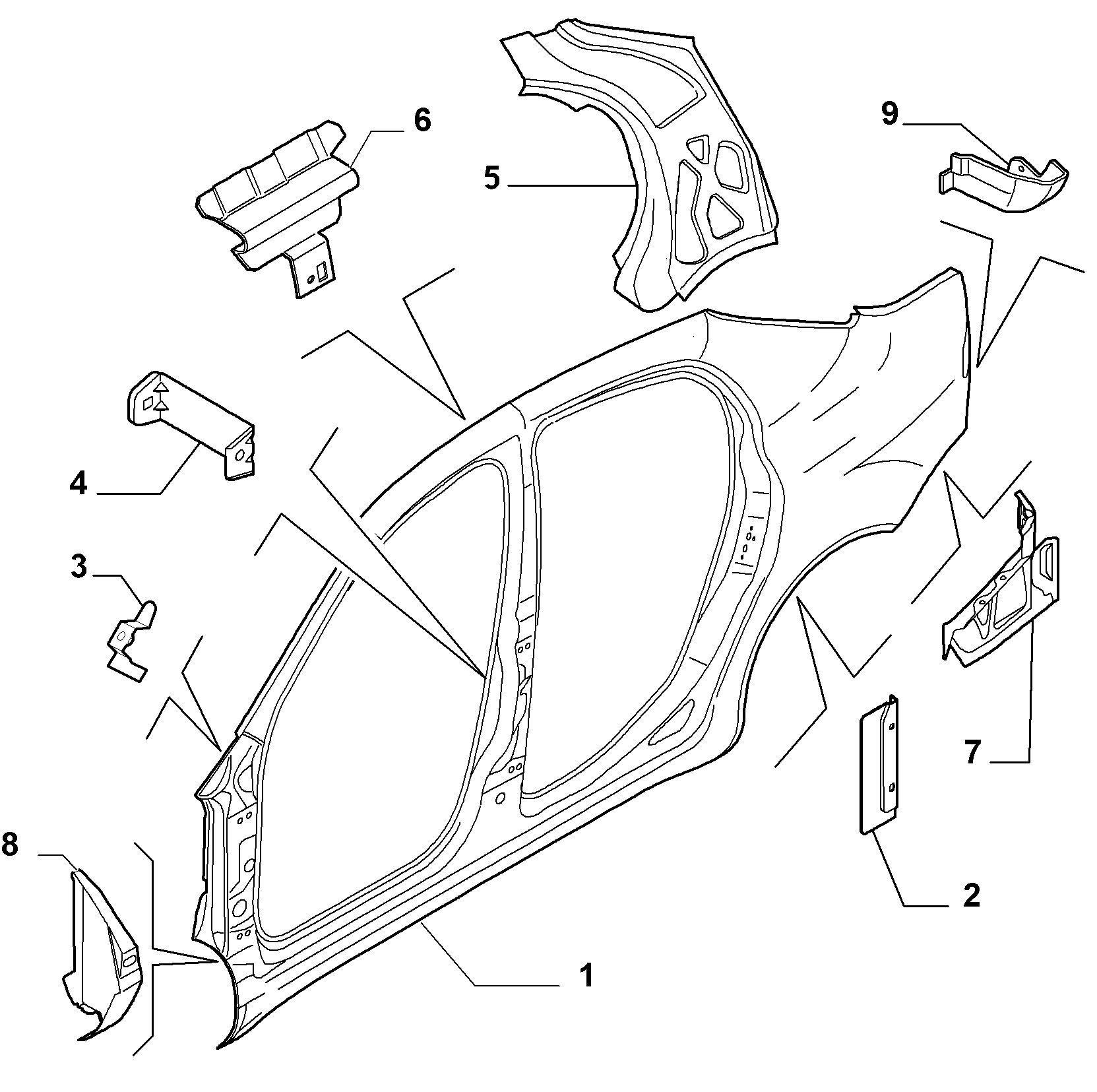 70019-010 EXTERNAL SIDE FRAME