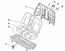 70613/00 REAR SEAT