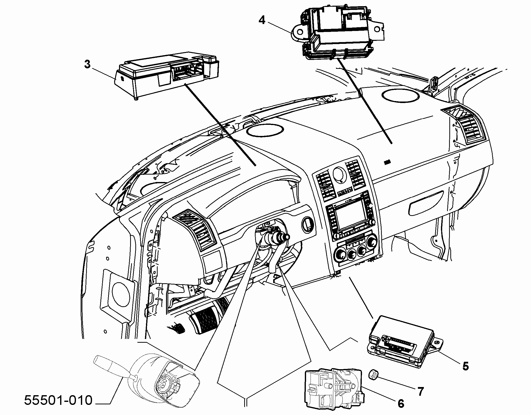 55503-020 DASHBOARD SWITCH