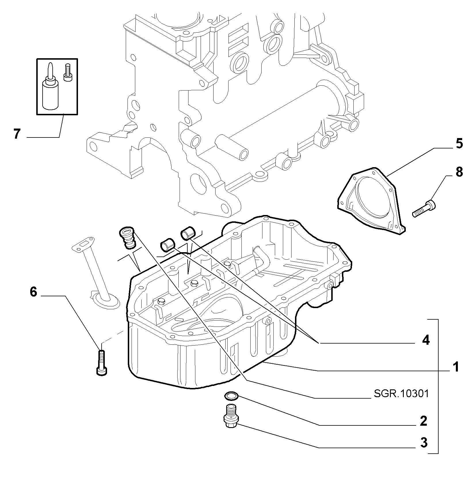 10102-010 OIL CAP AND FLOOR PANEL COVER