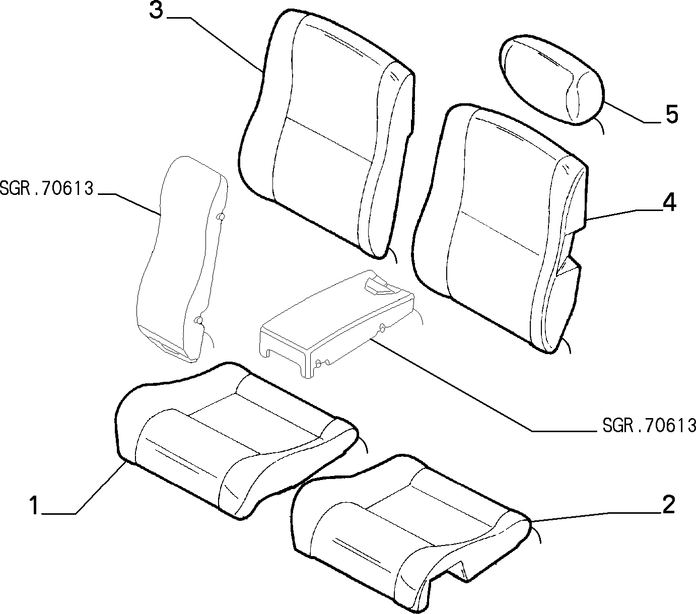 70615/01 REAR SEAT LINING