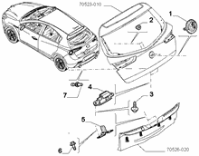 70148-020 BONNET LOCK