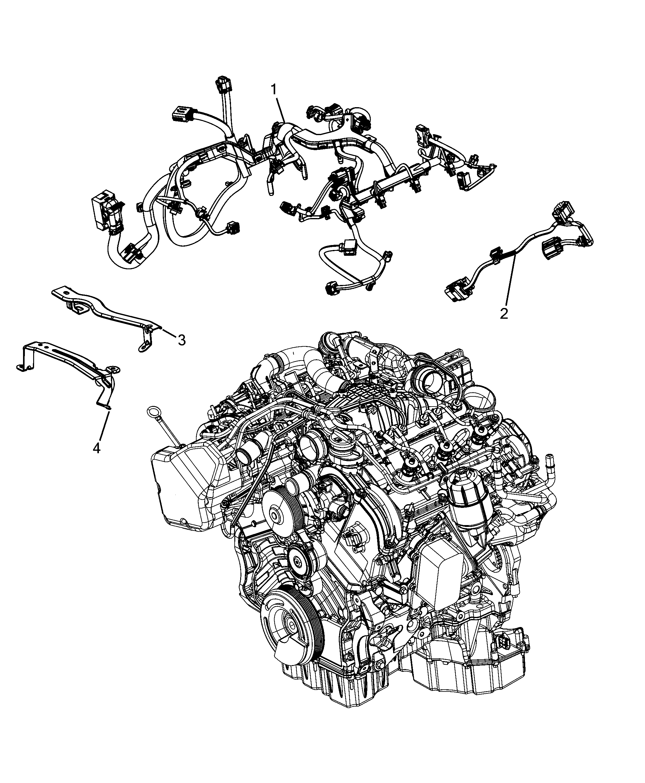10226-040 ENGINE HARNESS AND SUPPORTS