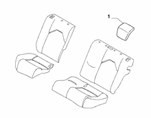 70615-020 REAR SEAT HEAD REST