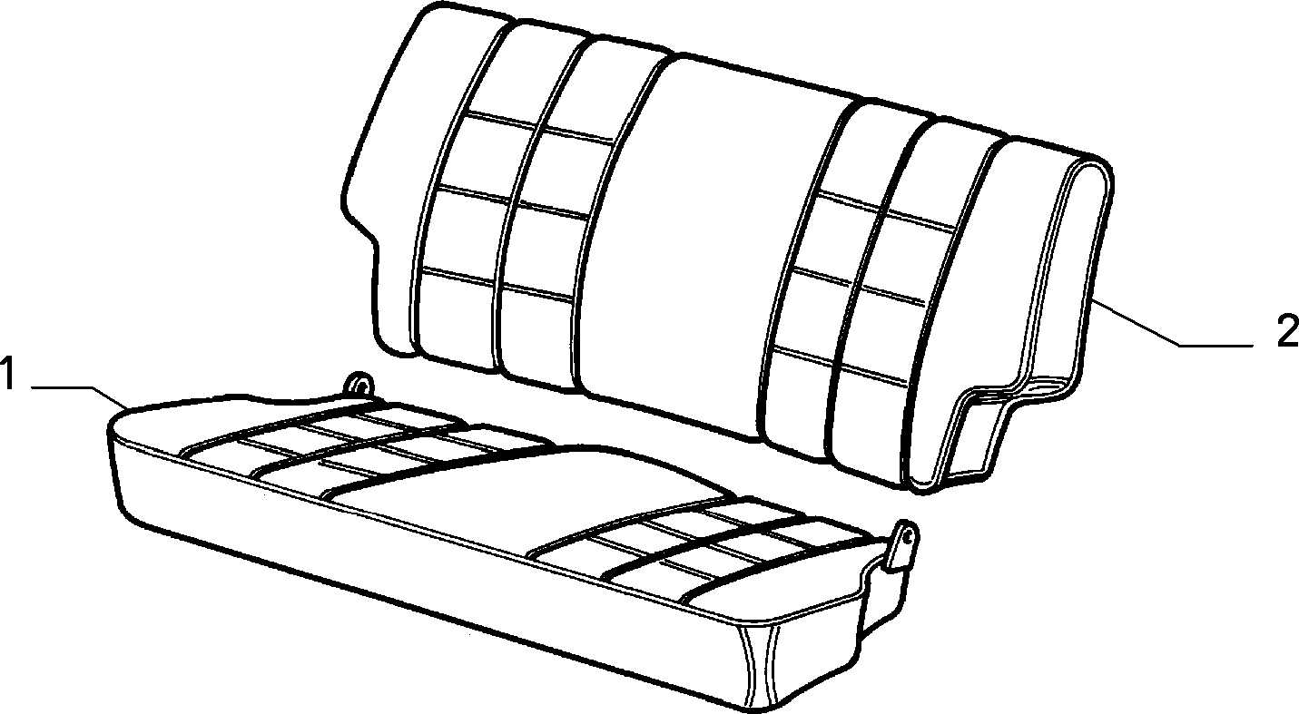 70615/00 REAR SEAT LINING